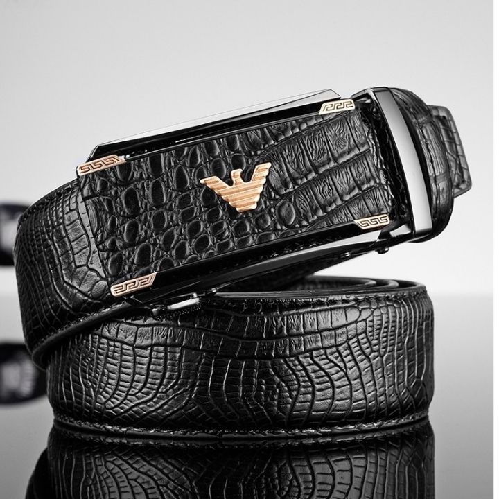 Thắt lưng nam - Dây nịt nam mặt đại bàng, da vân cá sấu sang trọng lịch lãm TL43