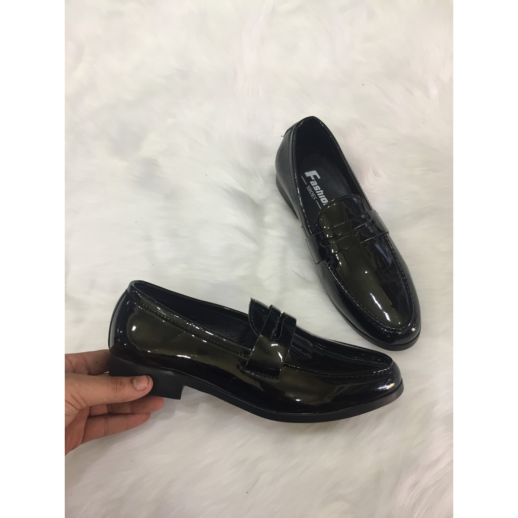 Giầy  tây giày lười nam hàn quốc  bóng đai én trơn | BigBuy360 - bigbuy360.vn