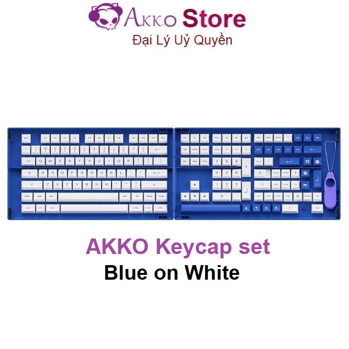 Bộ nút phím cơ AKKO Keycap set – Blue on White