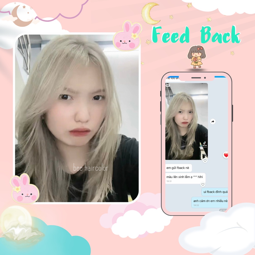 Thuốc nhuộm tóc màu XAM KHÓI màu tẩy | Bee haircolor, Beehaircolor