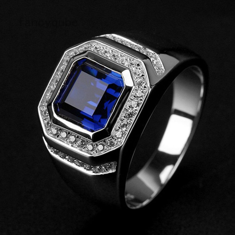 Trang sức nhẫn bằng đa sapphire màu xanh dương