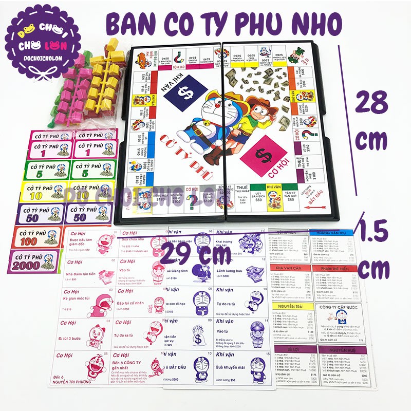 Bàn cờ tỷ phú Monopoly bằng nhựa (có bàn)