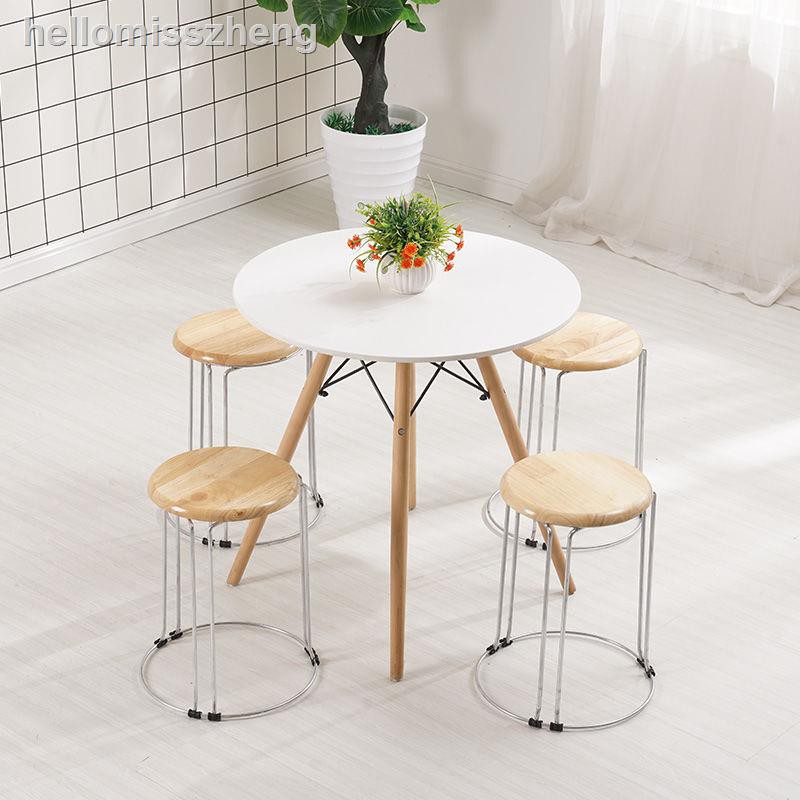 Ghế Đẩu Bằng Nhựa Và Gỗ Thiết Kế Giản Dị Tiện Dụng | BigBuy360 - bigbuy360.vn