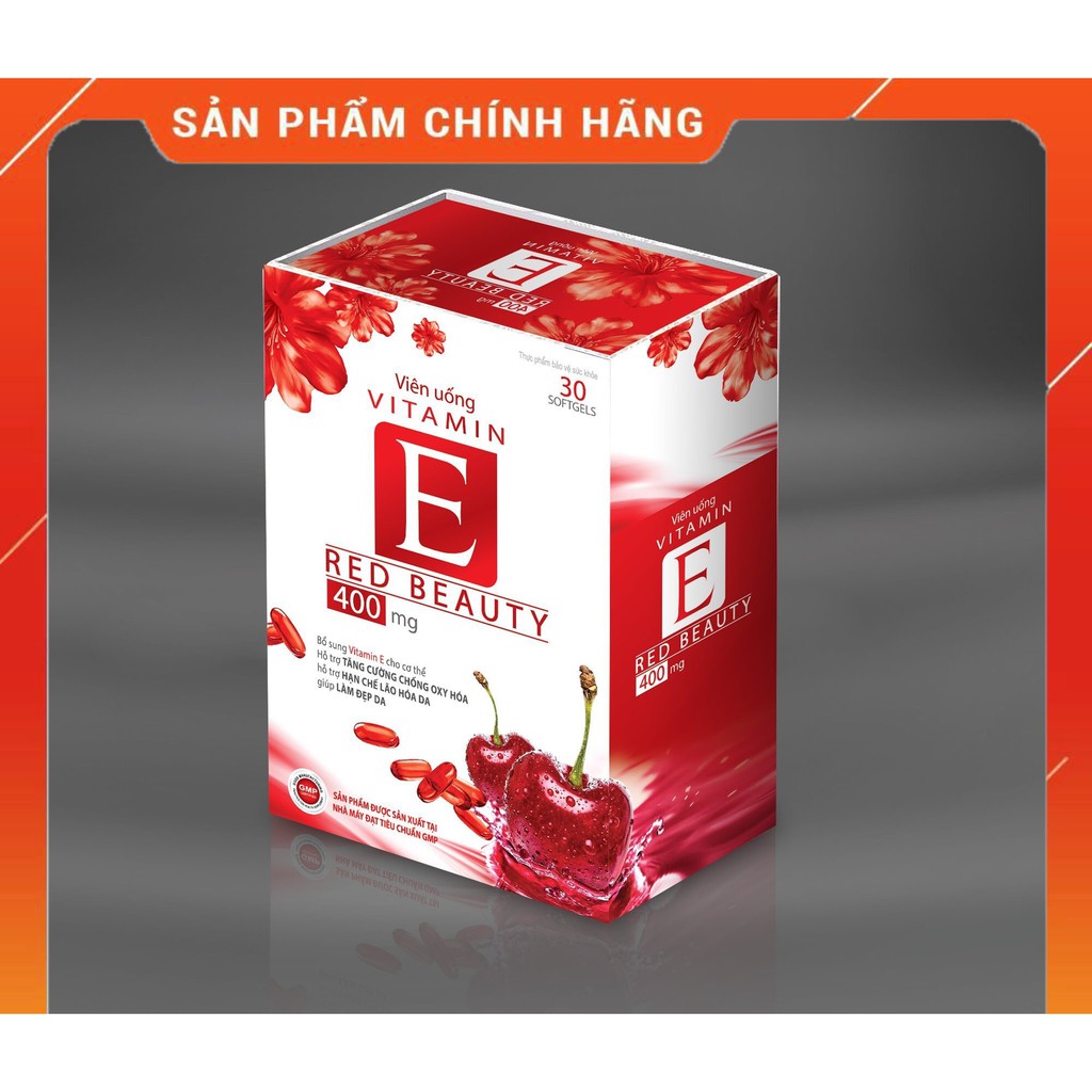 VITAMIN E ĐỎ( Chính hãng, lọ thuỷ tinh cao cấp)- Làm đẹp da - Chống oxy hoá