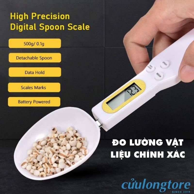 Cân Tiểu Ly Nhà Bếp Muỗng Điện Tử dạng thìa đo lường làm bánh gia vị nguyên liệu bột thực phẩm màn hình LCD hiển thị