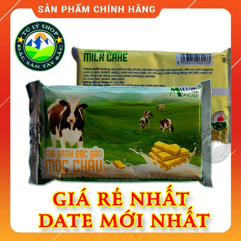 Bánh sữa Mộc Châu gói 200g (Hàng chính hãng - Date mới nhất)