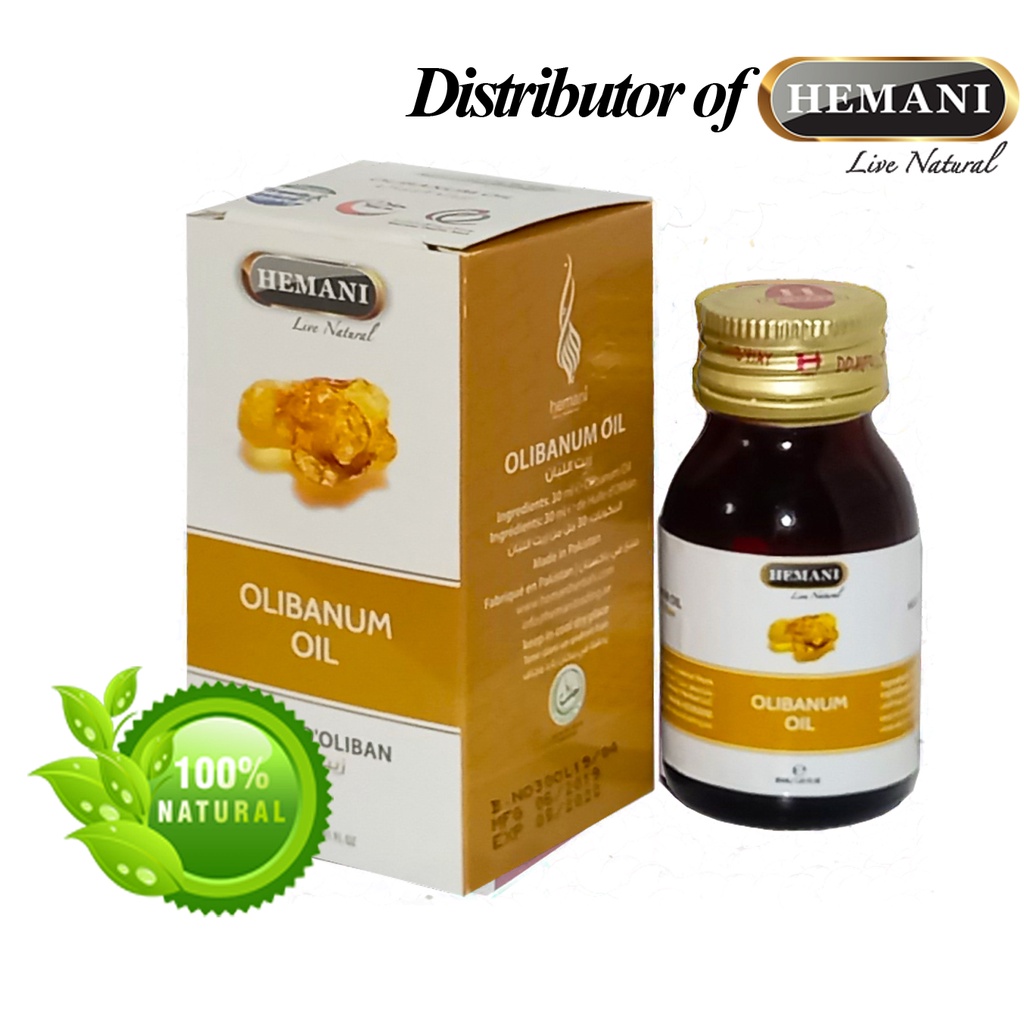 Dầu nhũ hương Hemani Olibanum (Frankincense) Oil 30 ml bôi giúp giảm viêm, sưng và đau nhức xương khớp