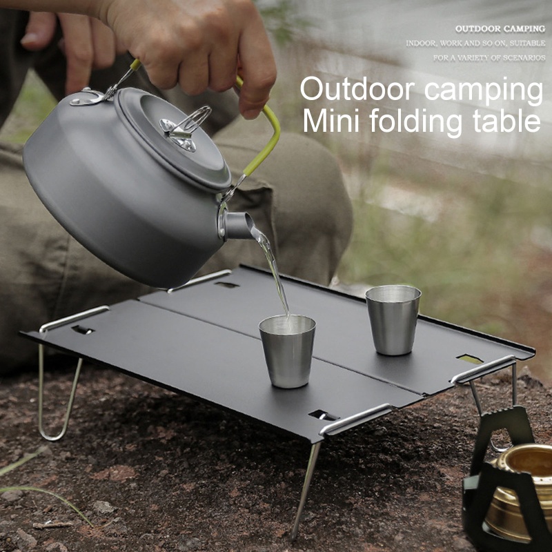 Bàn Xếp Mini Bằng Nhôm Đa Năng Tiện Dụng Mang Theo Du Lịch Cắm Trại