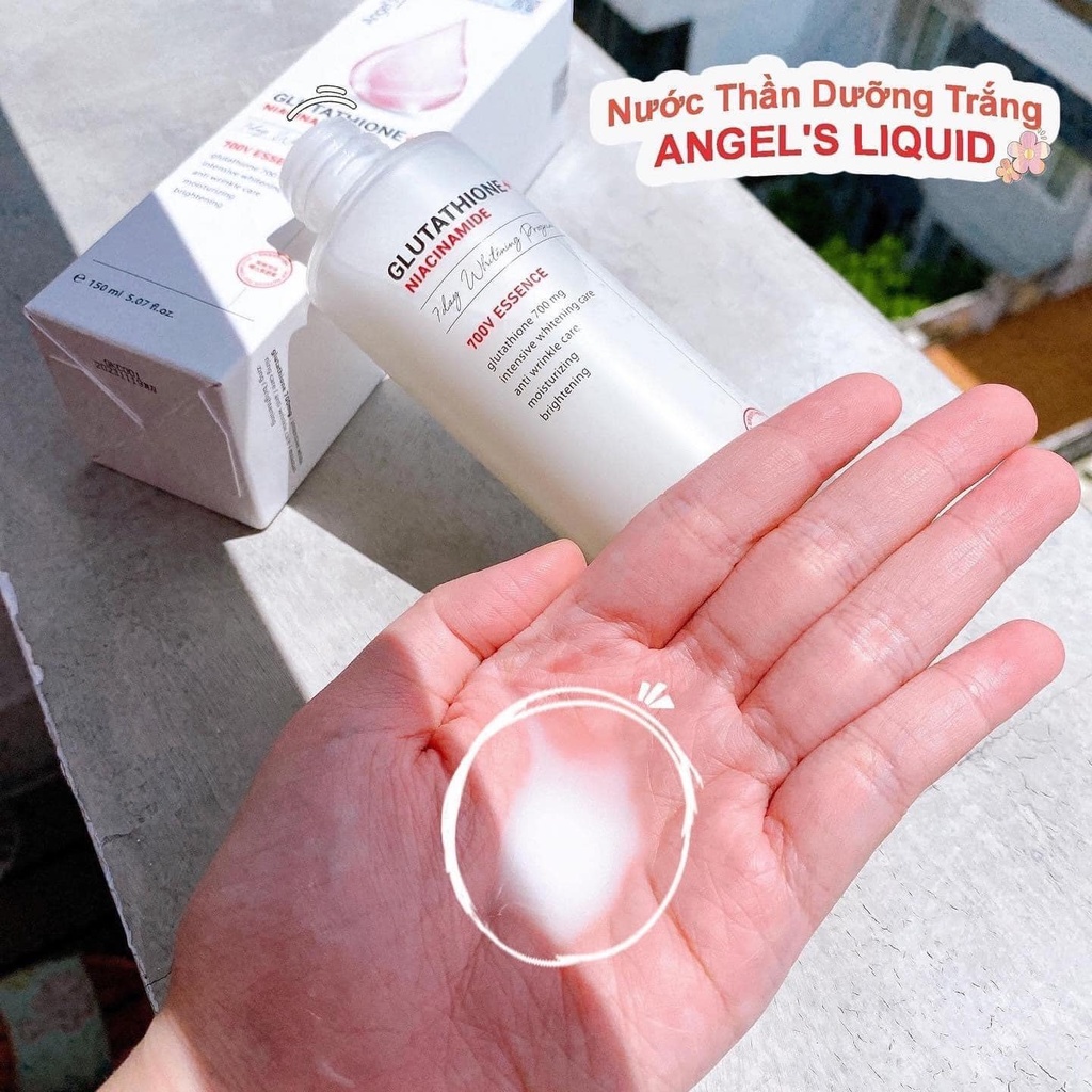 Toner Dưỡng Trắng, Se Khít Lỗ Chân Lông Angel's Liquid Dưỡng Sáng Glutathione Plus Niacinamide 700V Essence