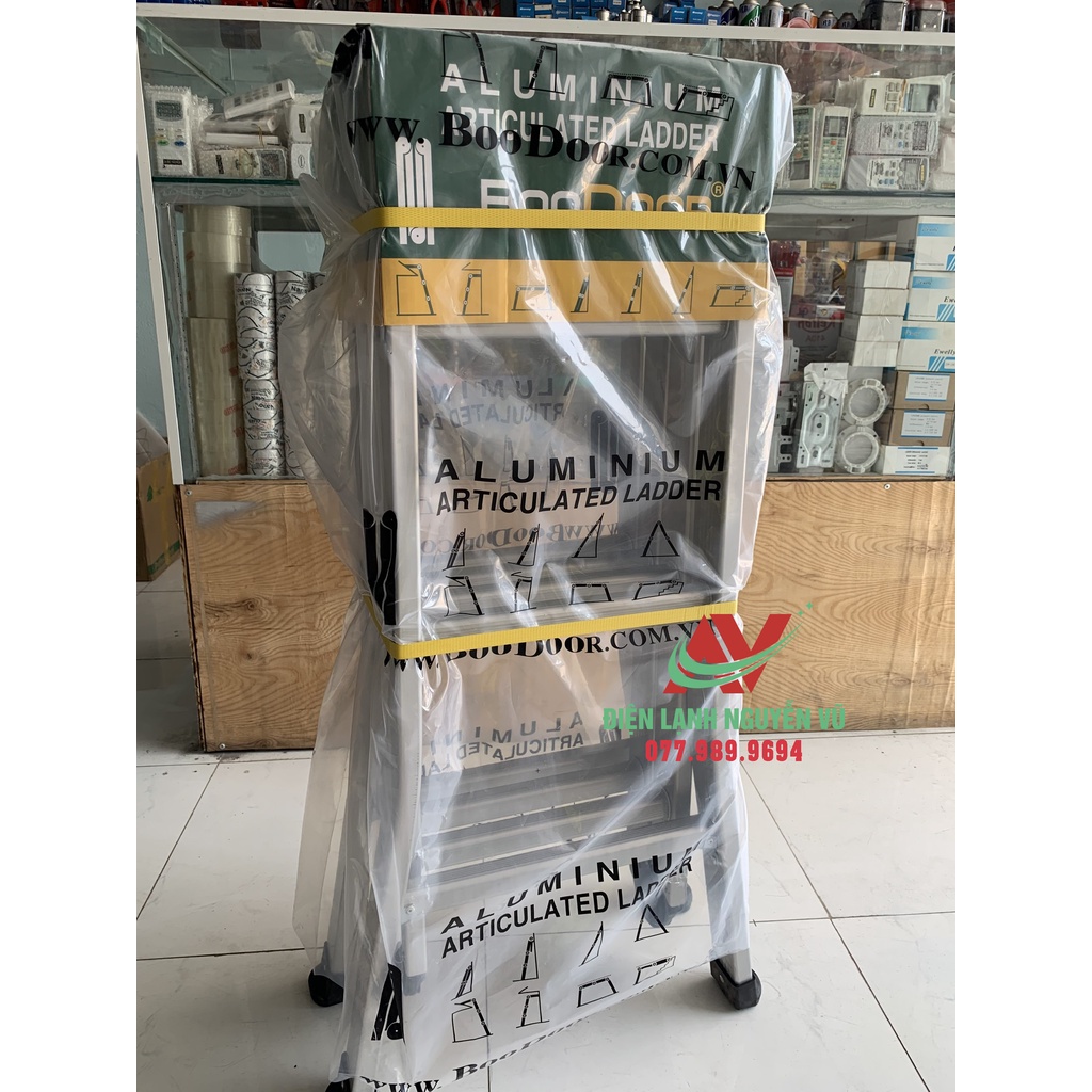 Thang nhôm gấp khúc 3 bậc Boodoor