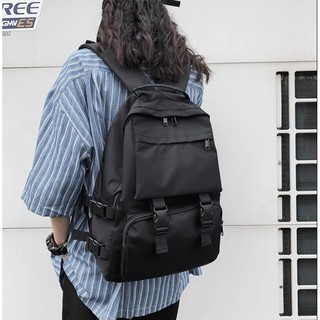 [Freeship - Ảnh thật] Balo nữ Ulzzang thời trang Hàn Quốc Unisex ♥ Ba lô nam nữ 6 khóa 14 inches M149