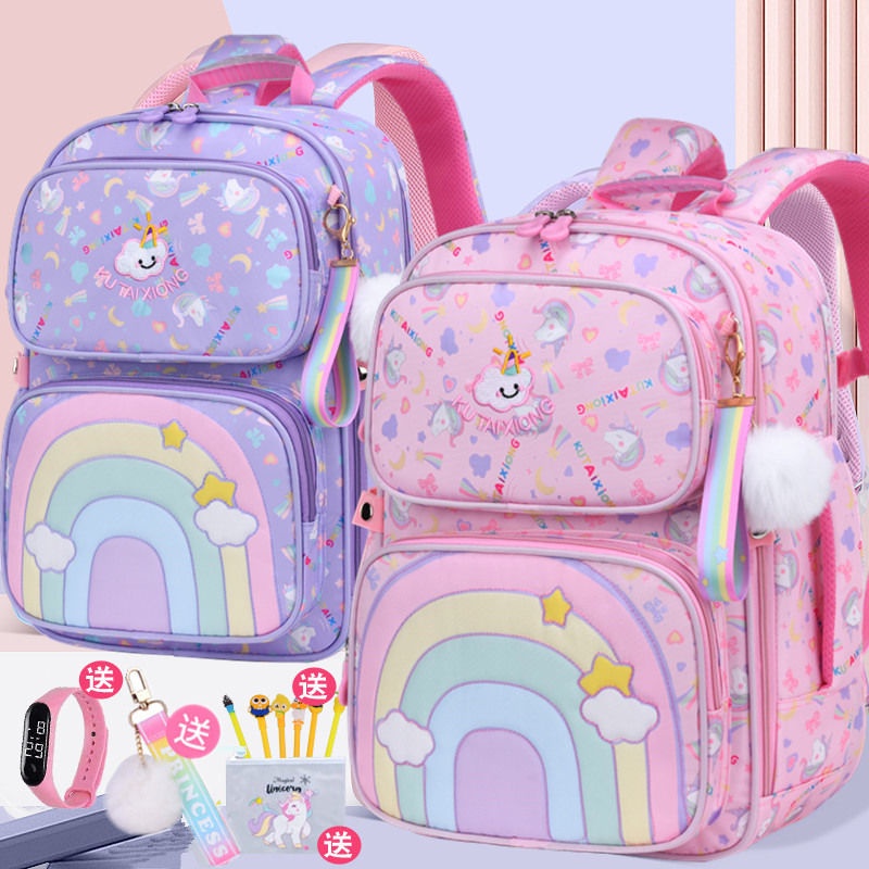 Ba Lô Đi Học Siêu Nhẹ In Họa Tiết Hoạt Hình Dễ Thương Cho Bé Gái