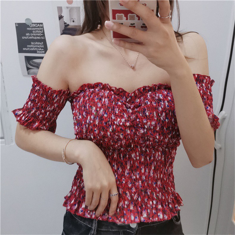 Áo Hoa Nhí 🎀FREESHIP🎀 Áo Peplum trễ vai hoa nhí ulzzang Hàn Quốc xinh xẻo C42 - Maoshop | BigBuy360 - bigbuy360.vn