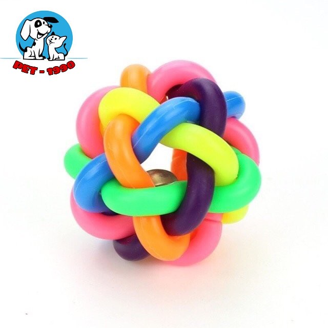 Đồ Chơi Bóng Chuông Cao Su 7 Màu Cho Chó Mèo