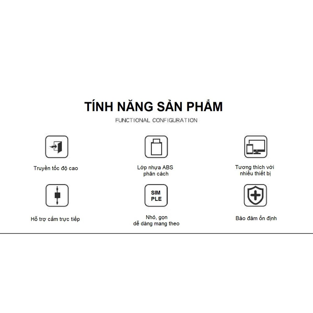 (10Gbps) Đầu Chuyển USB Sang Type C, usb to c - Hồ Phạm