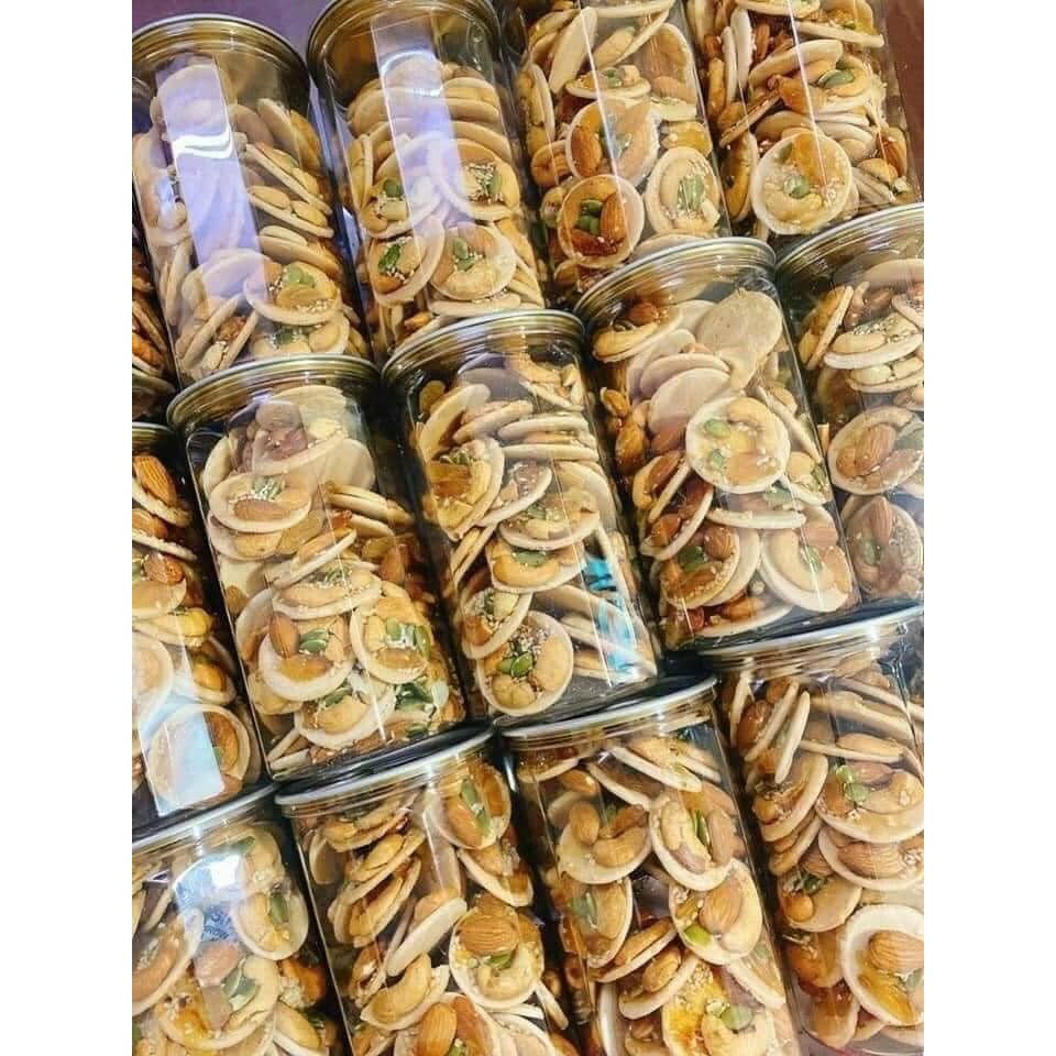 500gr Bánh Đồng Tiền Mix Hạt Điều Ngũ Cốc Hạt Dinh Dưỡng - Ăn Vặt SK House