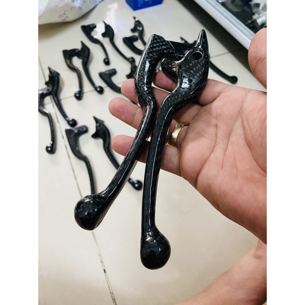 Tay thắng zin yamaha ốp CARBON FIBER