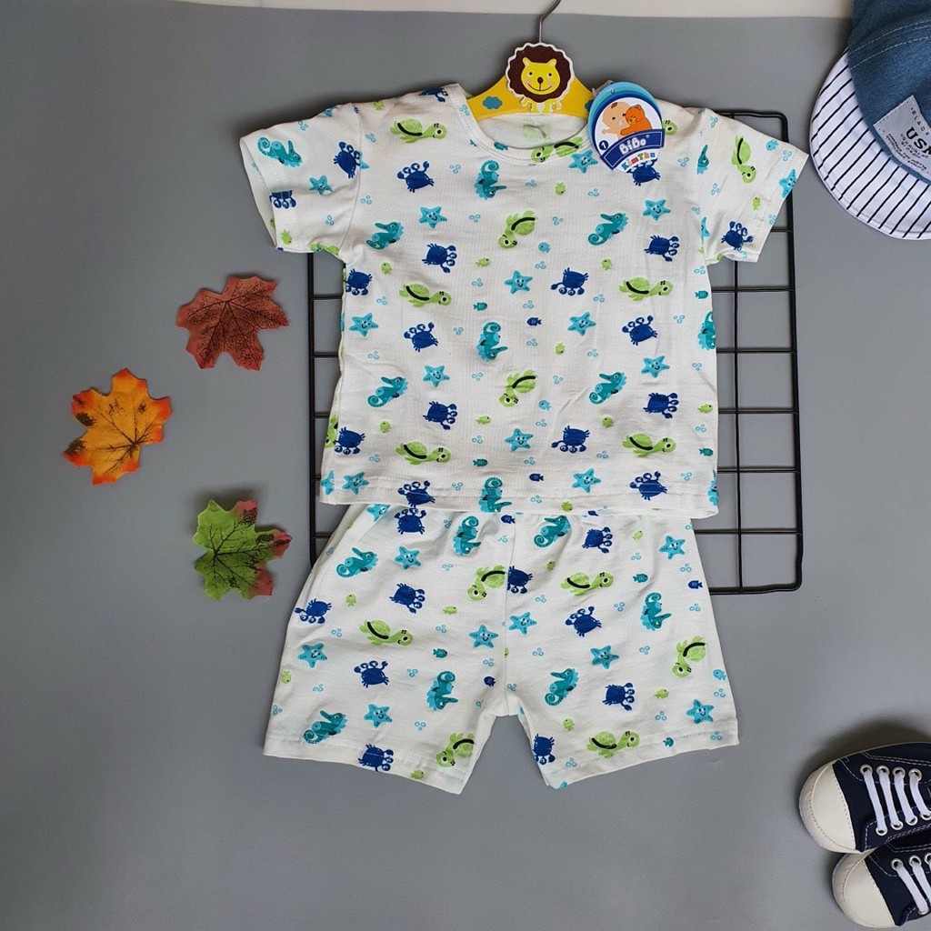 Bộ Thun Cotton Lụa Mặc Mát Cho Bé Trai 8-16KG