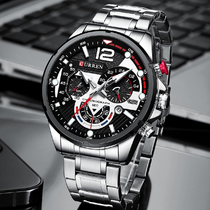 Đồng hồ quartz không thấm nước phong cách sang trọng thể thao cao cấp cho nam