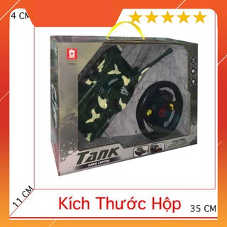 Đồ chơi trẻ em Xe tăng điều khiển 4 chiều có đèn và âm thanh màu Camo (Kèm Pin) – AKX530-1