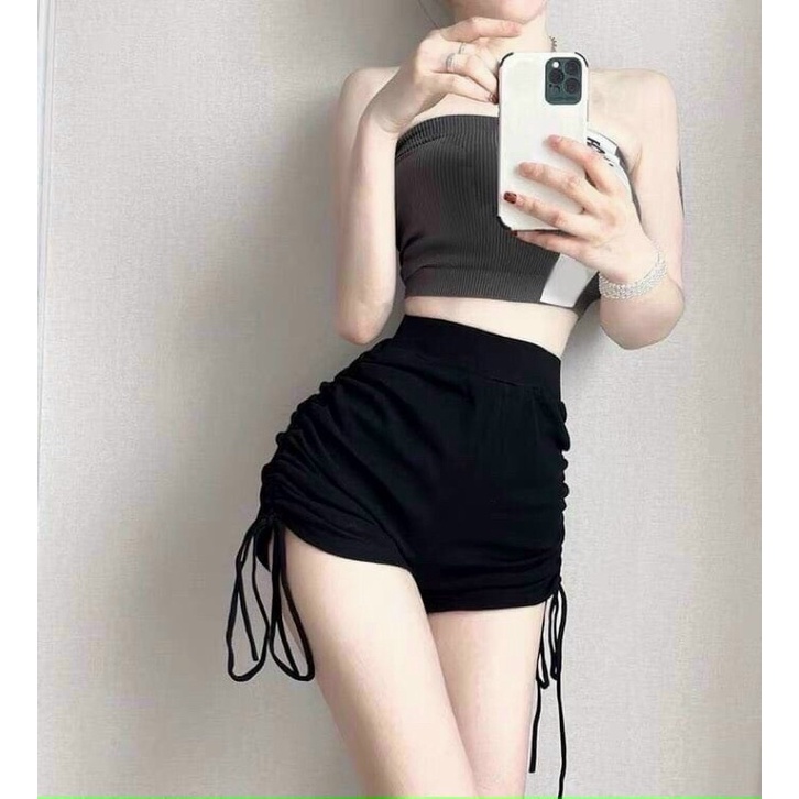 Quần short thun gân body dày dặn (Hình thật trải sàn)