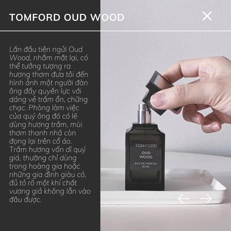Nước hoa nam T.F Oud Wood EDP 100ml  - Lia Perfume
