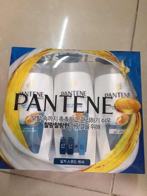 Bộ dầu gội Pantene Pro V màu vàng, xanh set 3 của Nhật