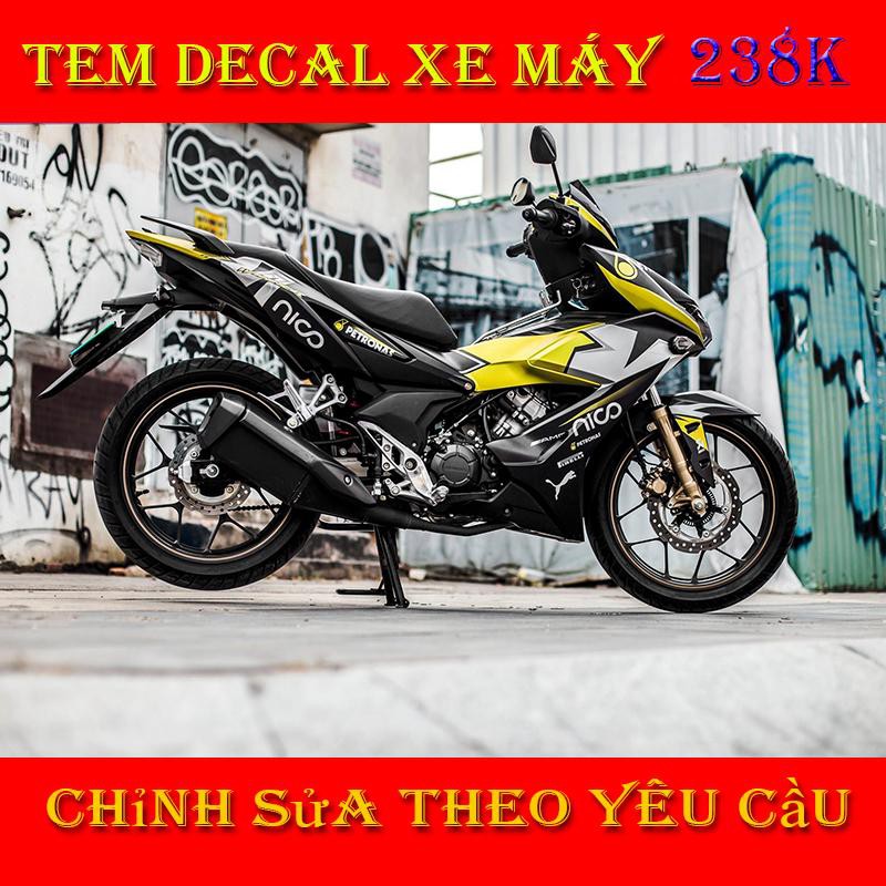 Tem Trùm Winner X Vàng Đen Petronas