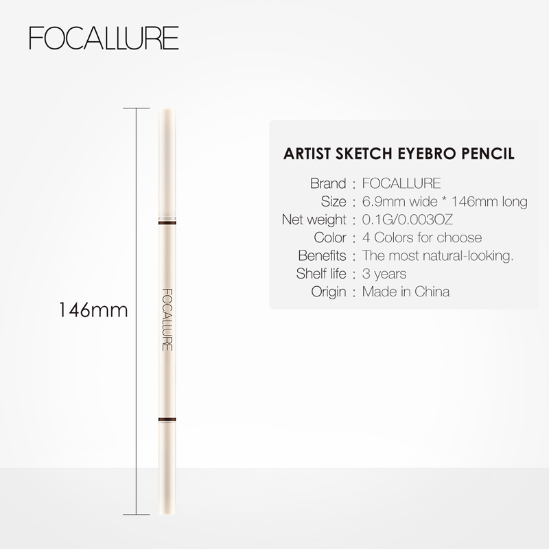 [Hàng mới về] Bút Chì Kẻ Lông Mày Focallure Đầu Tròn Và Tam Giác 4 Màu Tùy Chọn | BigBuy360 - bigbuy360.vn