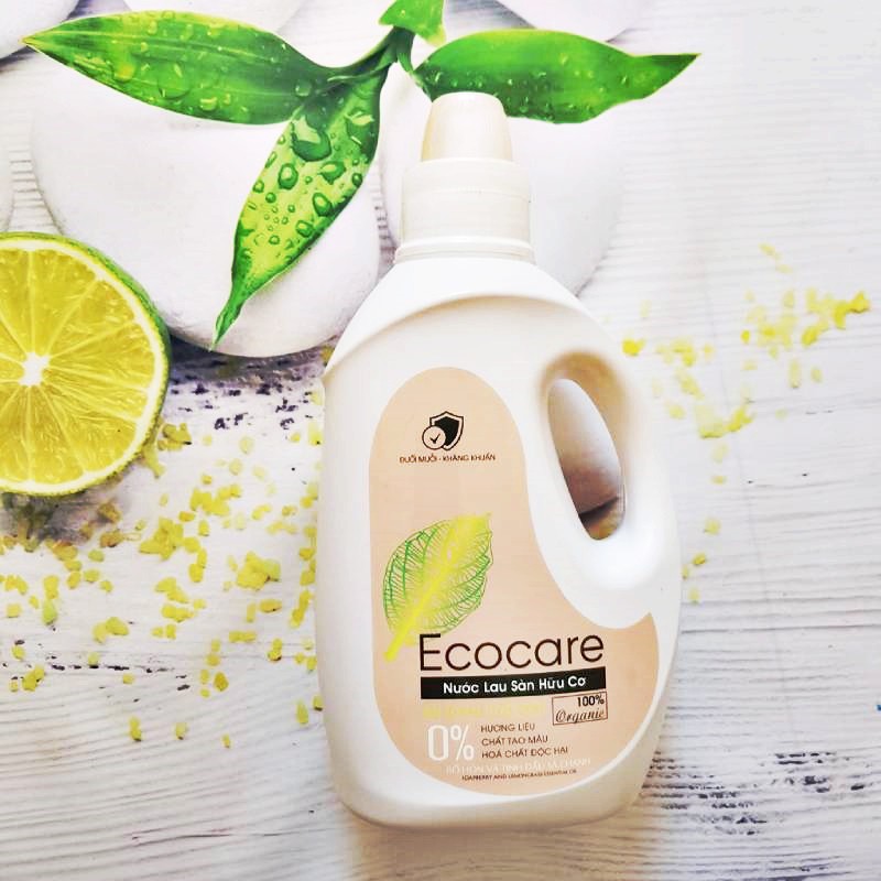 Nước Lau Sàn Bồ Hòn Hữu Cơ Ecocare 2 lít - Diệt khuẩn, Đuổi muỗi, Chống trơn trượt - Mẫu mới 2020