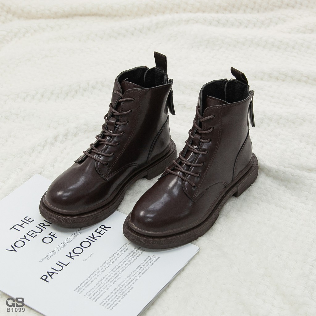 Giày Boots Nữ giayBOM Cổ Cao Khóa kéo Phí Sau Đế Cao 3 cm B1099 | BigBuy360 - bigbuy360.vn