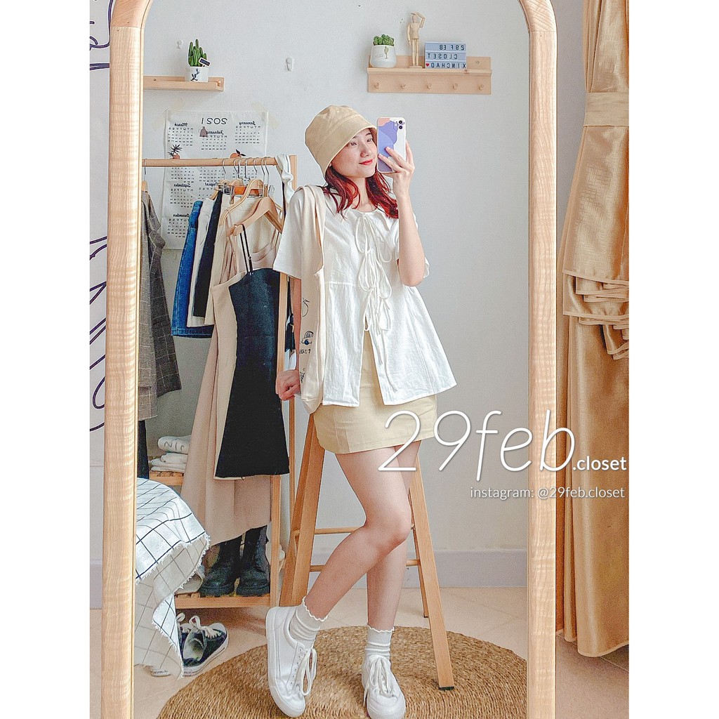 [Mã FAGREEN245 giảm 10% tối đa 30K đơn 99K] Set áo babydoll buộc dây kèm chân váy (Ảnh thật) | BigBuy360 - bigbuy360.vn