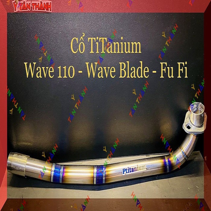 Cổ pô titan xe wave A 110,Wave Blade,future 125 MS418