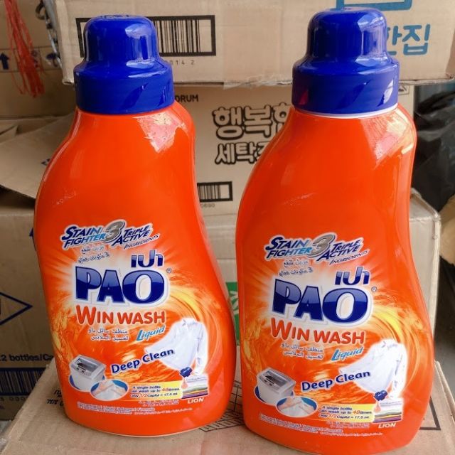 Nước giặt PAO Thái Lan trắng sáng quần áo chai 850ml