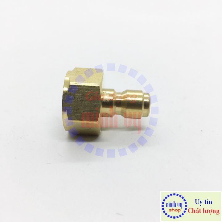 Khớp ĐỰC đồng nối nhanh 1/4&quot; - ren trong 22mm