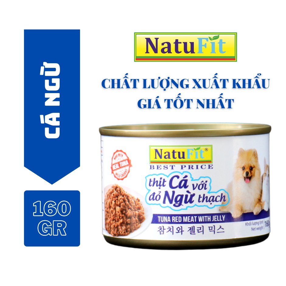 Pate thịt đỏ cá ngừ dành cho thú cưng Natufit 160g - Petemo Pet Shop