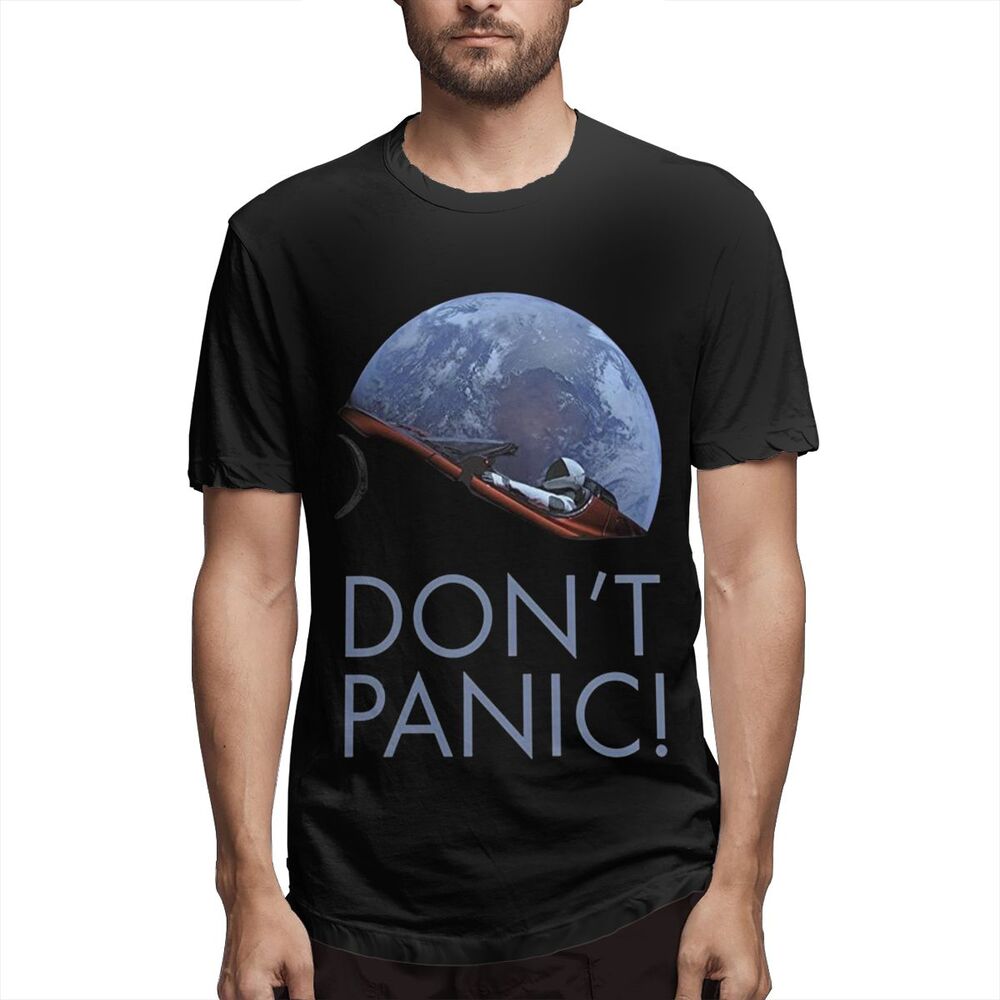 WEIJIE Starman Don Panic In Orbit Spacex District Heavy Metal Rock And Roll sports cottton Men T Shirt Birthday Gift