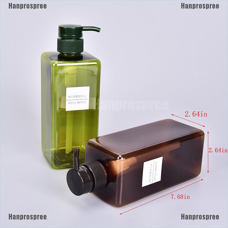 Chai Nhựa Rỗng 650ml Đựng Mỹ Phẩm / Dầu Gội / Dầu Gội Tiện Dụng