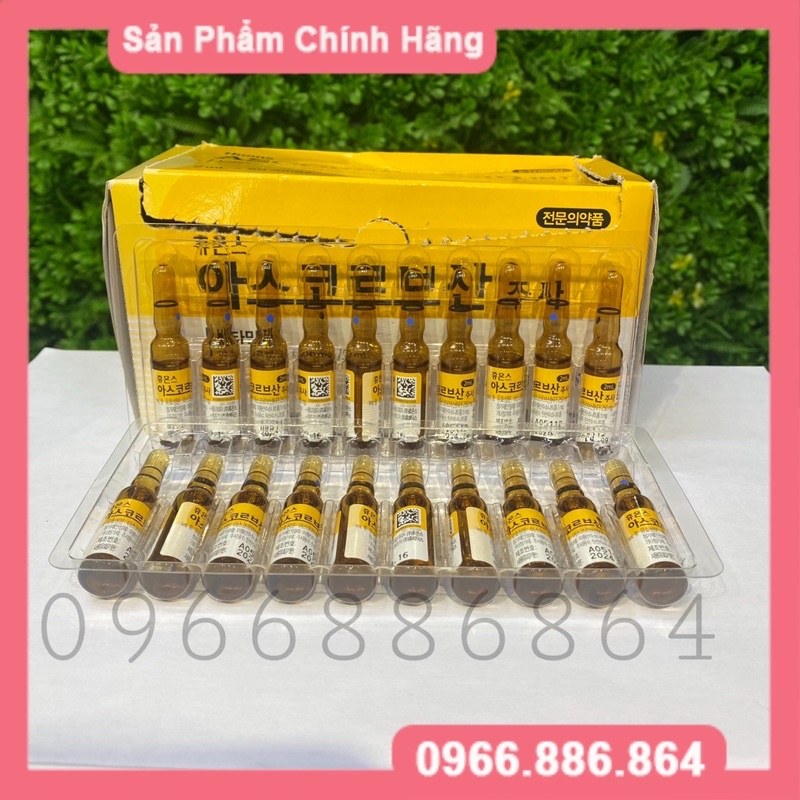 Vitamin C Hàn vỉ 10 ống cấy mix với tảo v.v dùng cho SPA và TMV