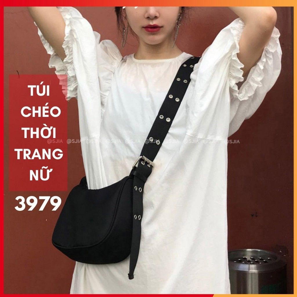 Túi Đeo Chéo Nữ Vải Chống Nước Hàng Xịn Quảng Châu Kẹp Nách Xách Vai Tote Unisex Mini Thời Trang