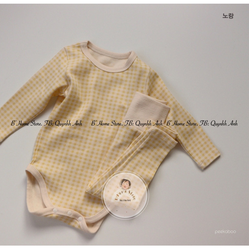 [ HÀNG ĐẶT TRƯỚC BST ChekChek Peekaboo Hàn Quốc Hoạ Tiết Kẻ Tone Màu Pastel Chất Cotton Cho Bé Xuân Hè 2022