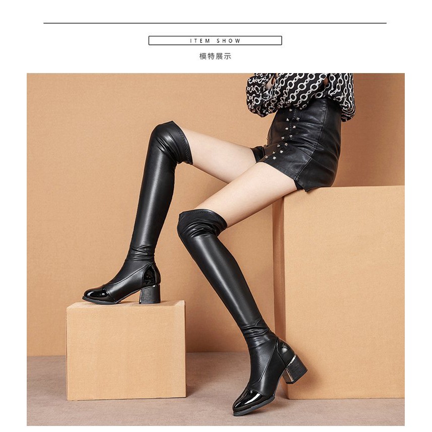 {MS 118} BOOT ĐÙI NỮ ĐẾ VUÔNG HÀNG QUẢNG CHÂU LOẠI 1 | BigBuy360 - bigbuy360.vn