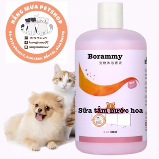 Sữa tắm borammy mượt lông thơm lâu khử mùi hôi, viêm da, rận nấm cho chó mèo thú cưng