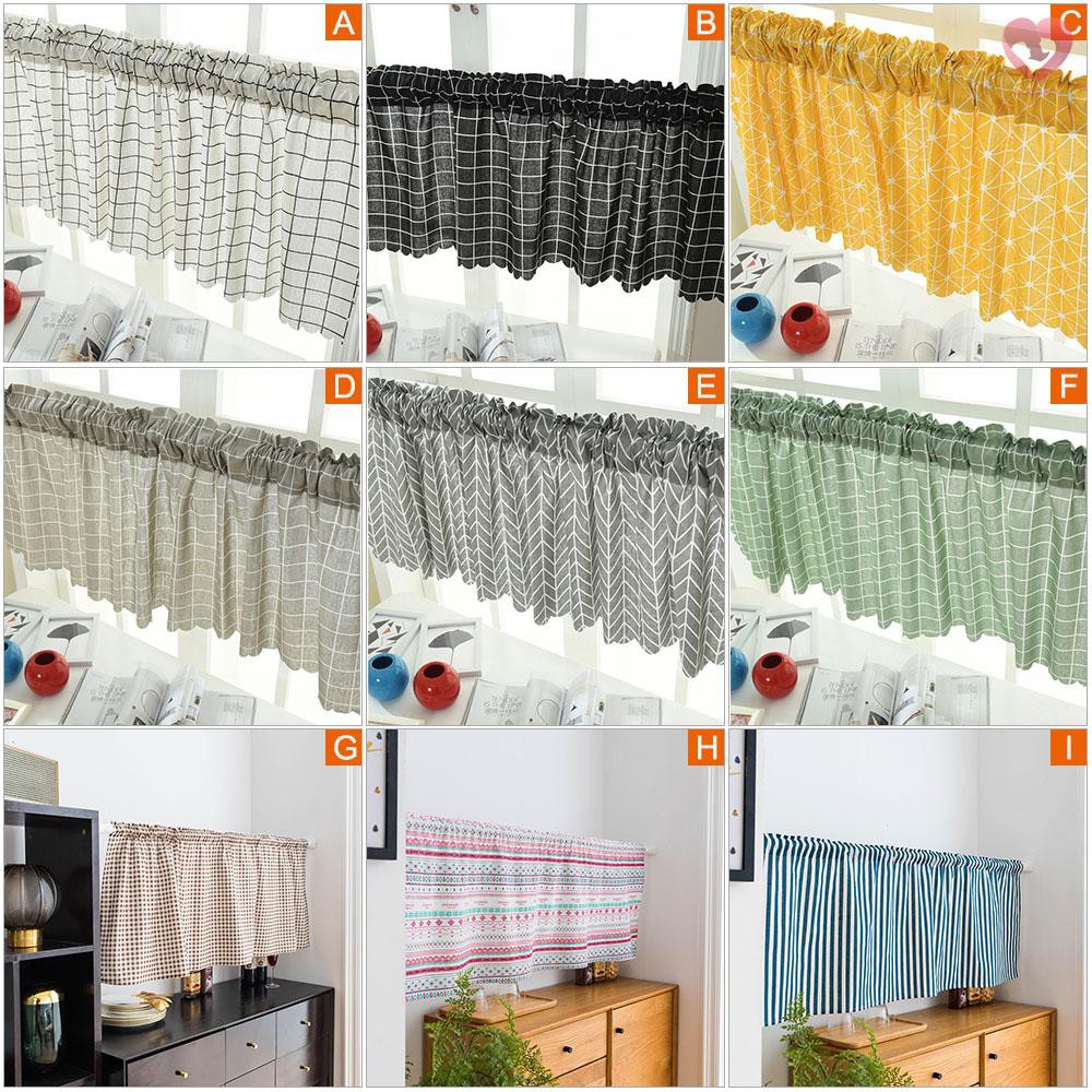 rèm cửa sổ Ngắn Họa Tiết Kẻ Sọc 18 &quot;X59&quot;