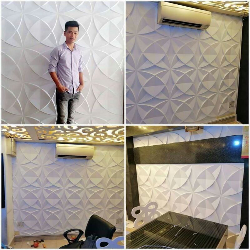 TẤM NHỰA ỐP TƯỜNG PVC IN HOA 3D