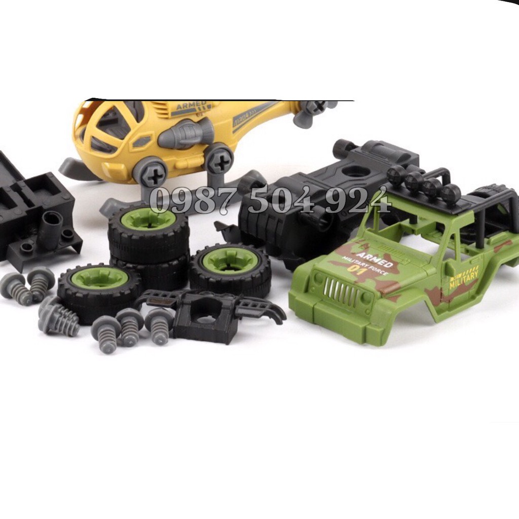 Bộ 4 Xe Quân Sự Máy Bay, Thuyền, Xe Quân Sự , Xe Tăng Chất Liệu Nhựa ABS Hàng Cao Cấp Đồ Chơi Trẻ Em Cho Bé Trai