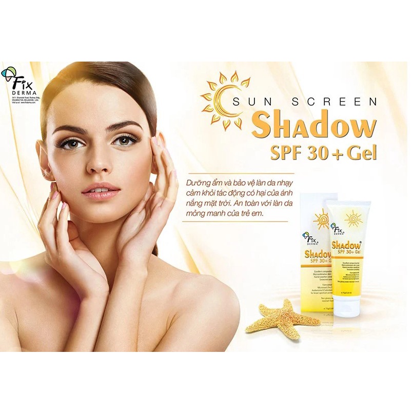 Kem, Gel Chống Nắng Dưỡng Ẩm Da FIXDERMA Shadow 75g