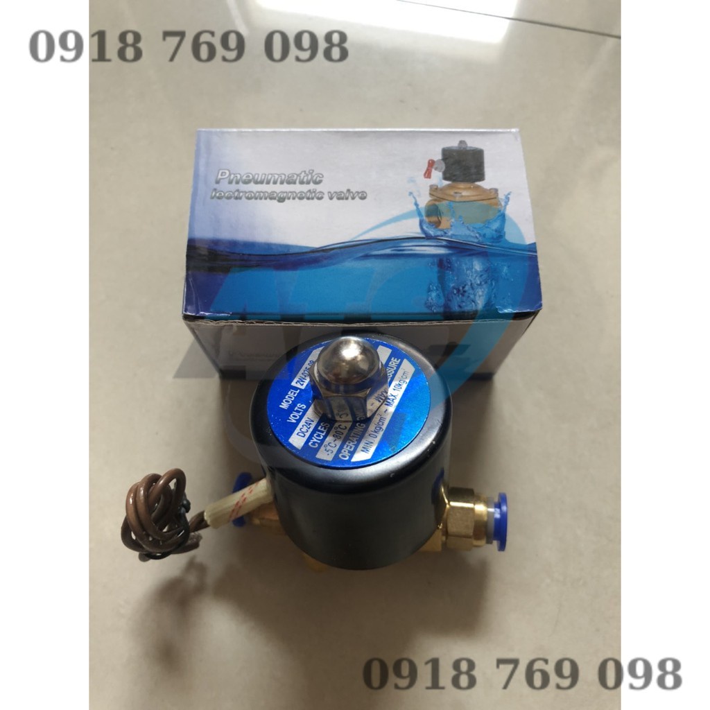 Van nước tự động điều khiển bằng điện, van điện từ UNID 8 ren 13mm +PC802