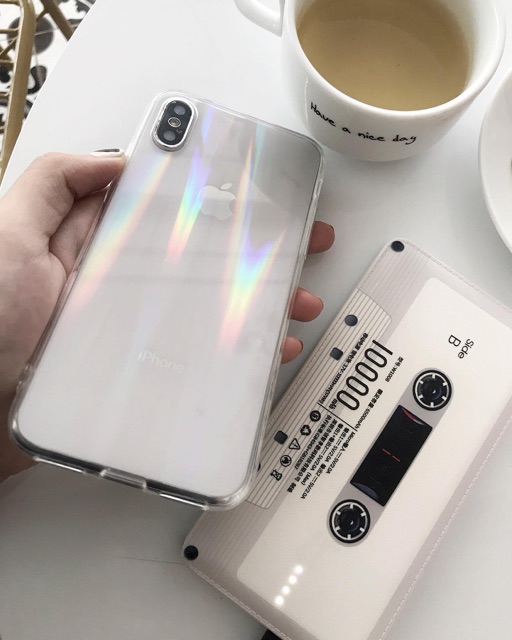 Ốp lưng iphone- ỐP IPHONE MICA TRONG ÁNH HOLOGRAM