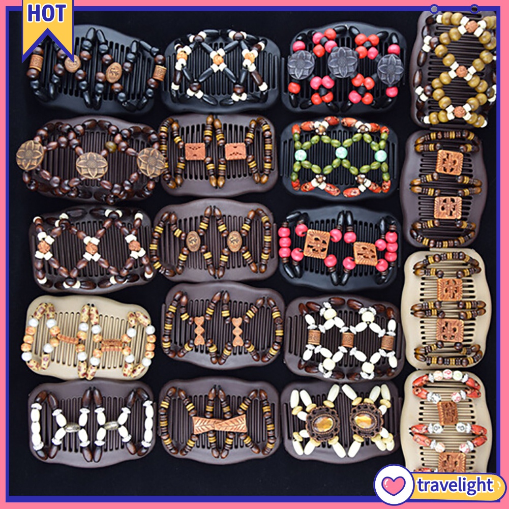 (Travelight) Lược Cài Tóc Hai Mặt Phong Cách Vintage Xinh Xắn Cho Nữ